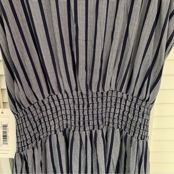 Carve Designs Macy Dress Navy Stripe Women’s Large Relaxed Cami Maxi Dress NWT - Picture 12 of 16